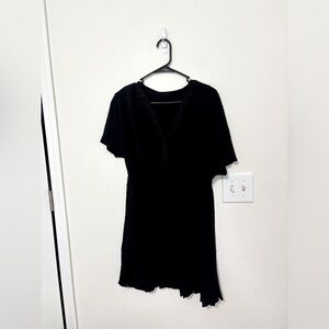 SHEIN Black Asymmetrical Swim‎ Coverup